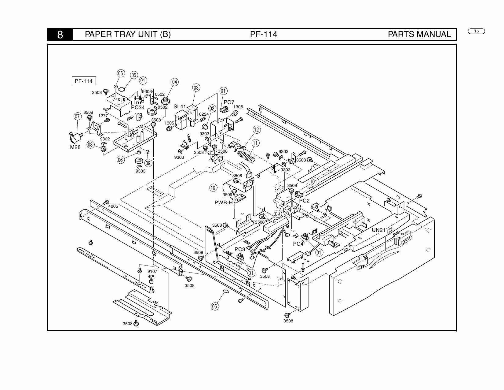 Konica-Minolta Options PF-114 207 Parts Manual-5